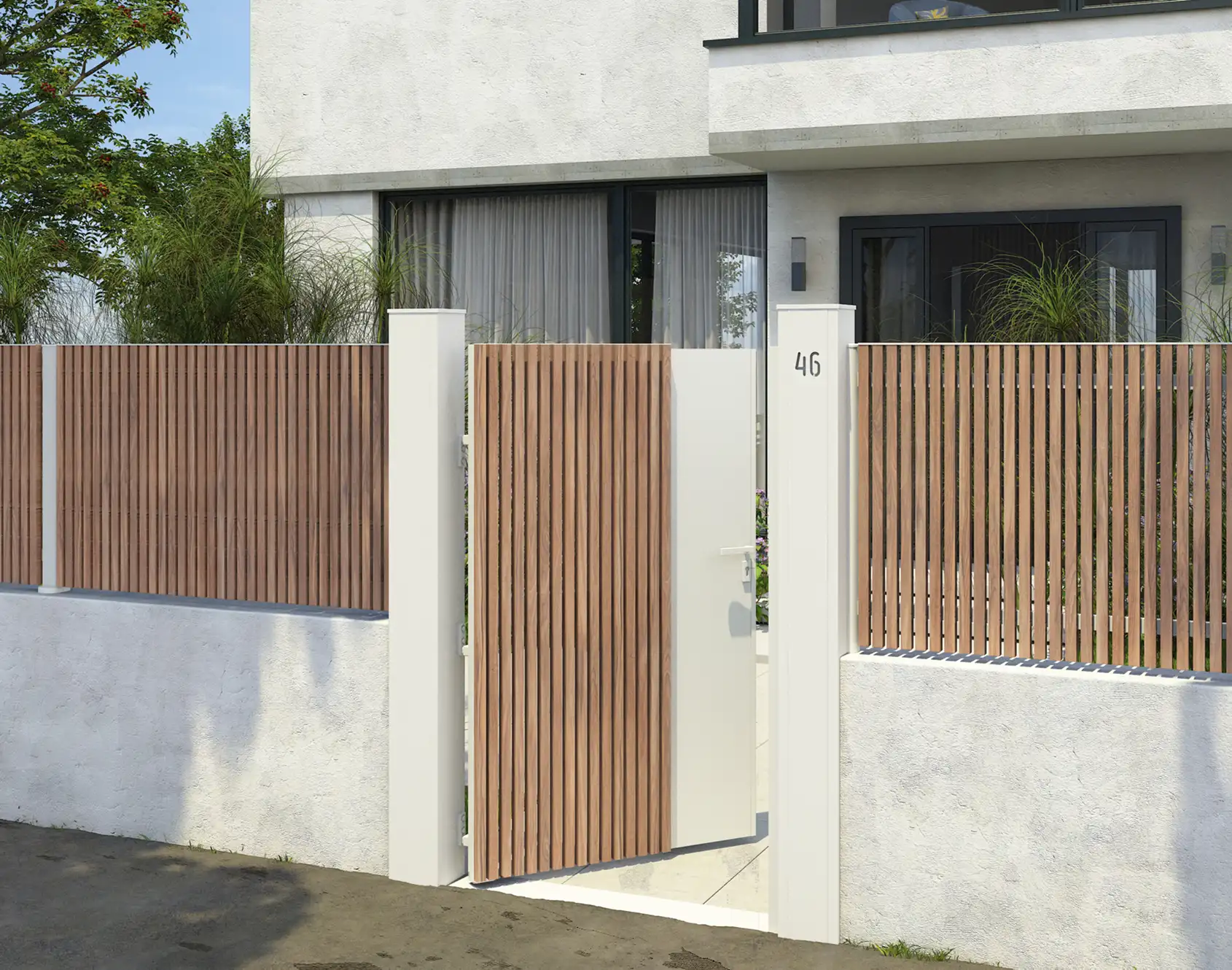 Portillon aluminium tasseaux Thia - Kostum