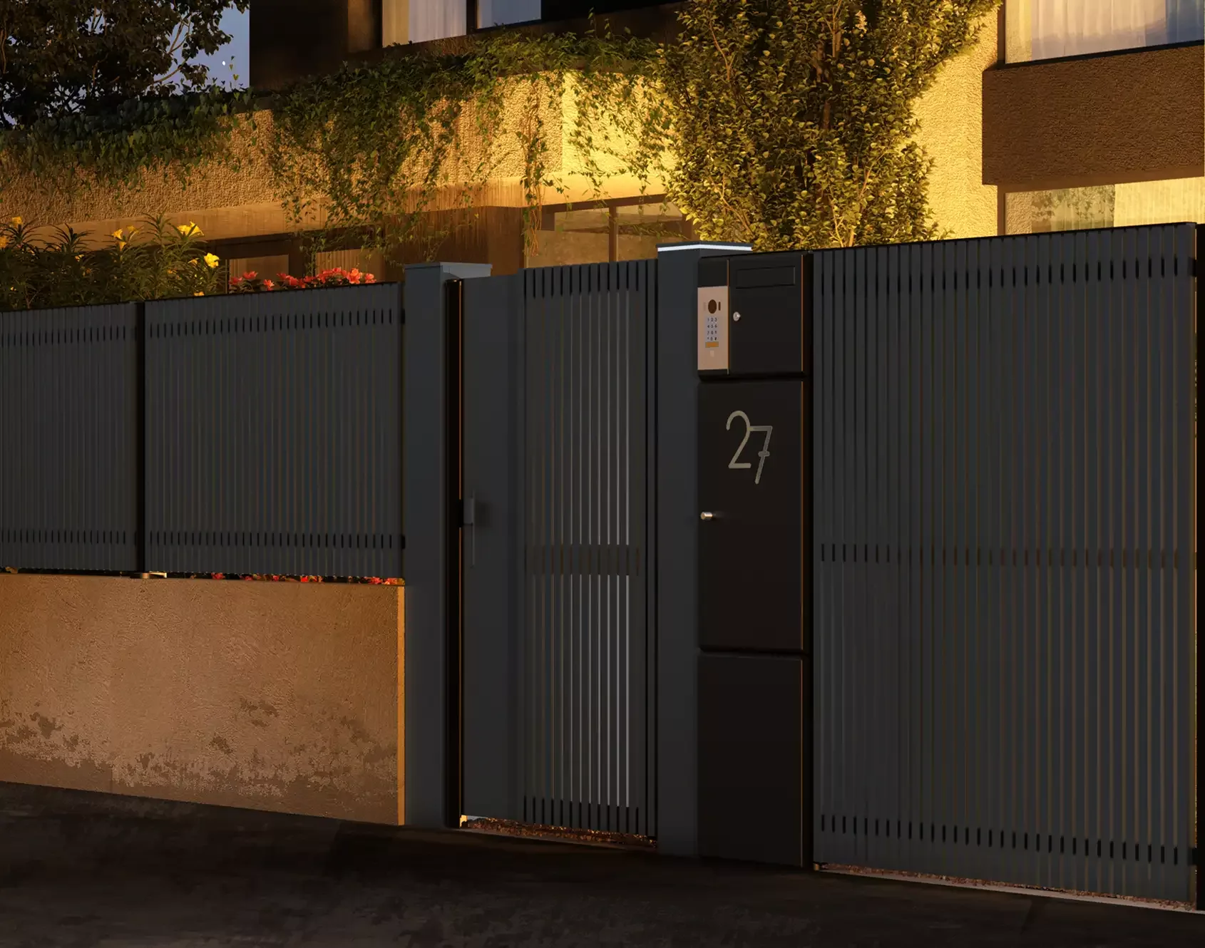 Portillon aluminium tasseaux Thia - Kostum