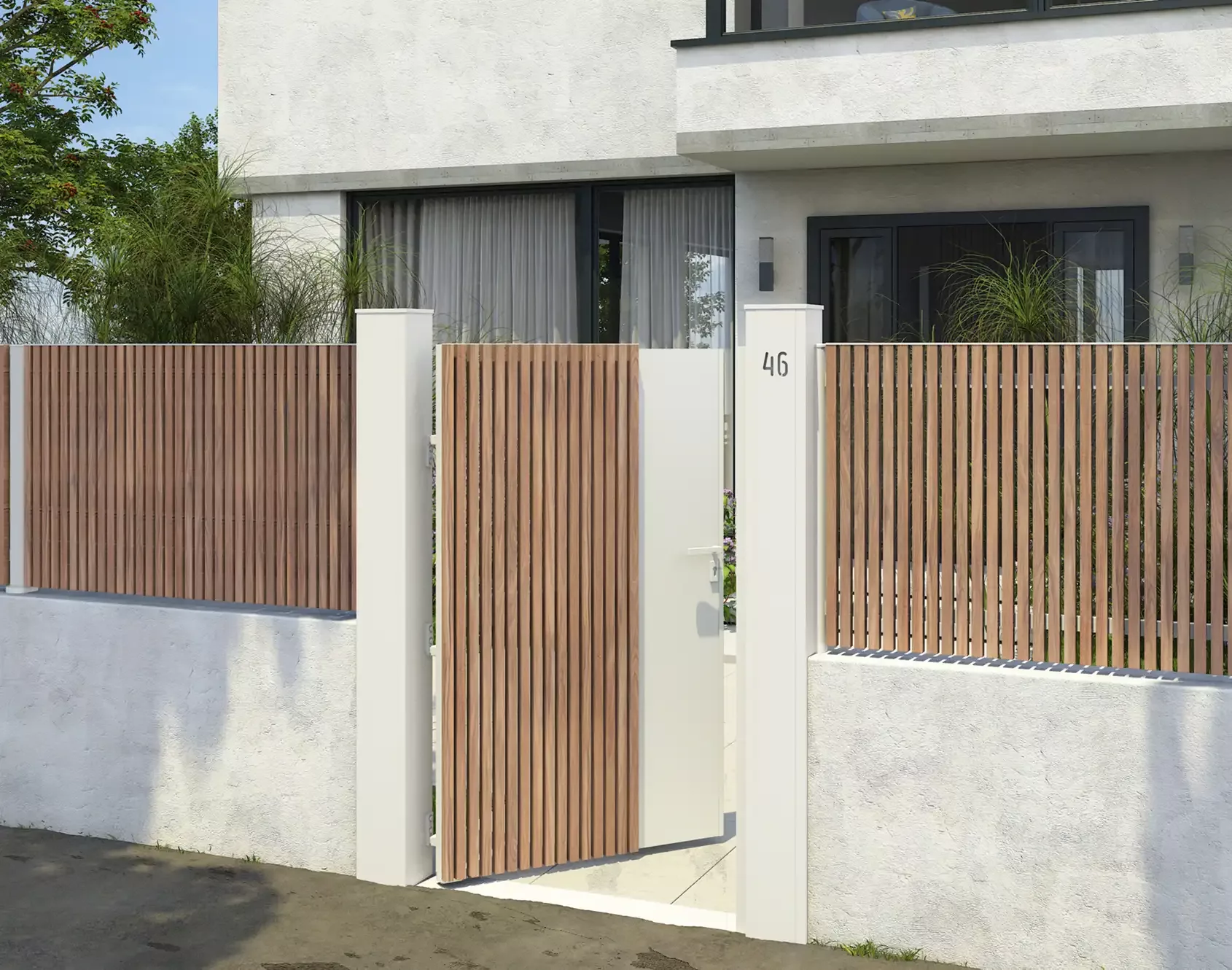 Portillon aluminium tasseaux Thia - Kostum