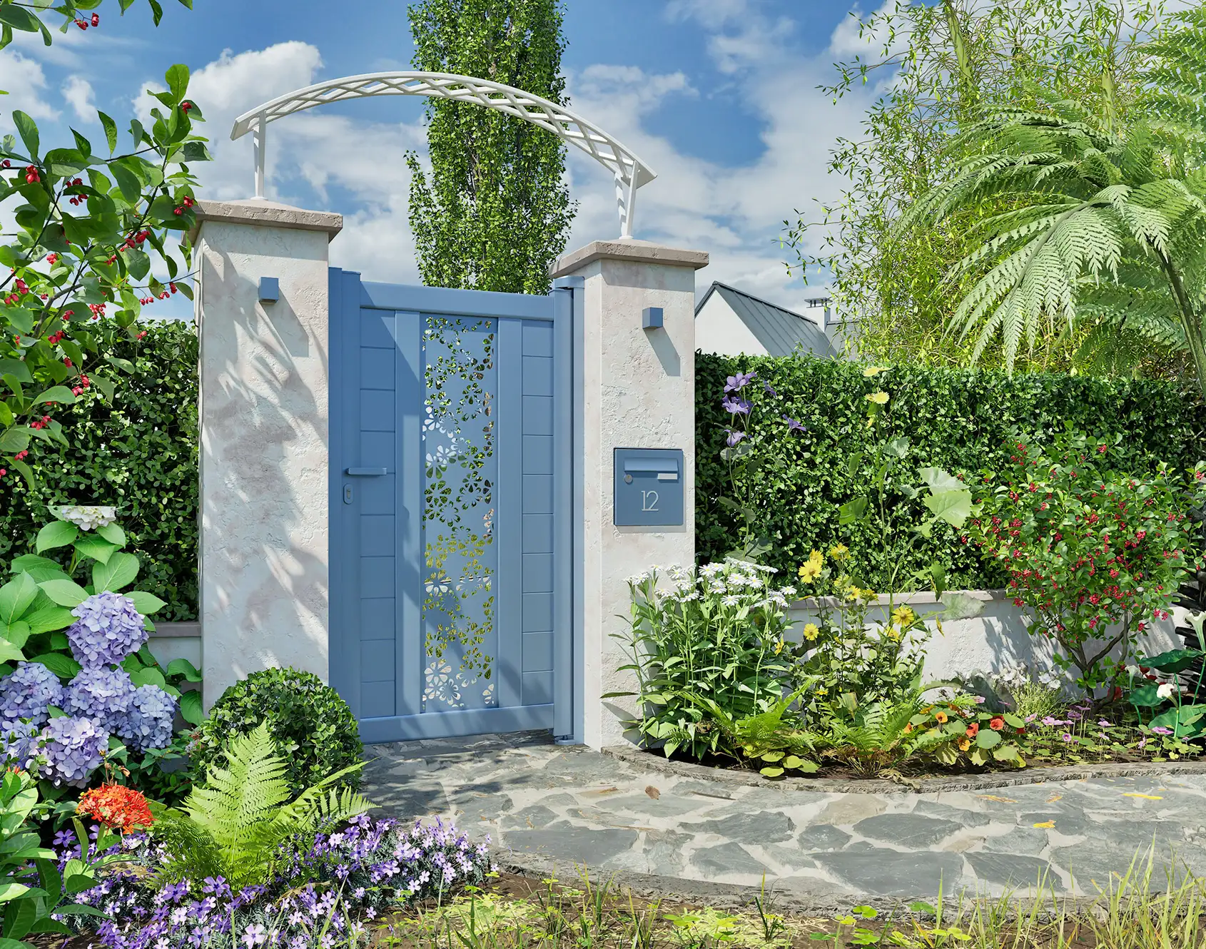Portillon aluminium Mary décor Warada - Kostum
